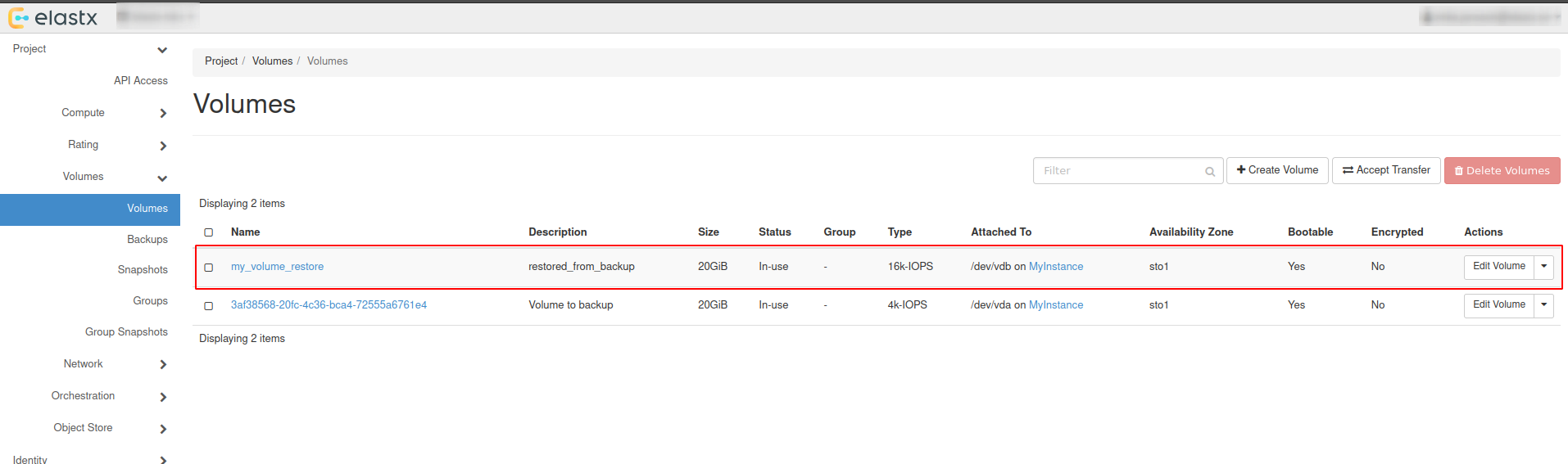 Status-attach-volume